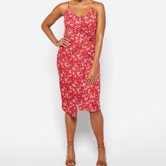 NINE BRITTON VALENCIA KNIT FITTEN MIDI DRESS - Picture 2 of 6